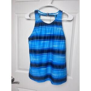 Holipick Two Piece Tankini Swimsuit Blue, Black Bikini Bottoms Size L